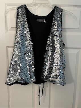 Mint Velvet  Vest with Silver Sequins